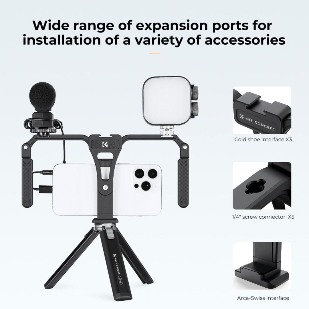 K&F Concept Smartphone Video Rig with Dual Handles KF31.092 - 4